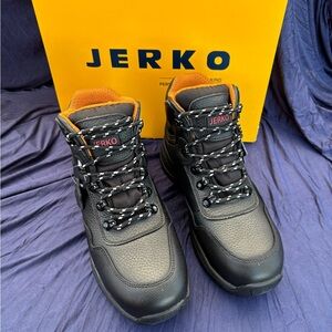 Men's Black and Orange Outdoor Boots